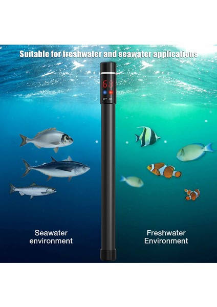 Cam 100W Tarzı Ab Fişi Akvaryum Daldırma Isıtıcı Balık Tankı LCD Ekran Dijital Ayarlanabilir Su Isıtma Çubuğu Sürekli Sıcaklık Kontrolü (Yurt Dışından) modelleri
