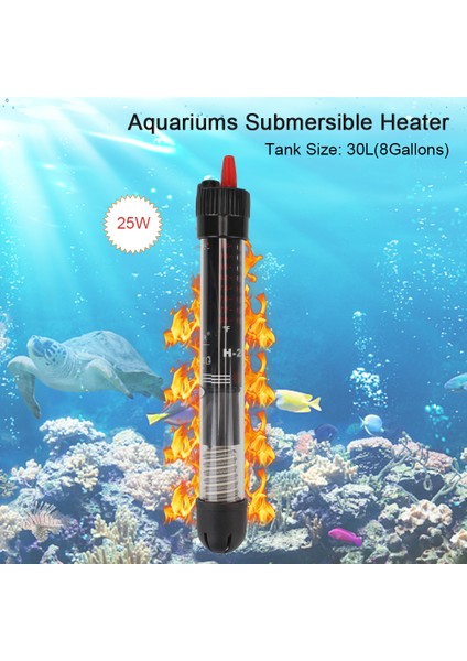 25W Akvaryum Termostatı Su Isıtıcı Çubuğu Dalgıç Isıtıcı Ayarlanabilir (Yurt Dışından)