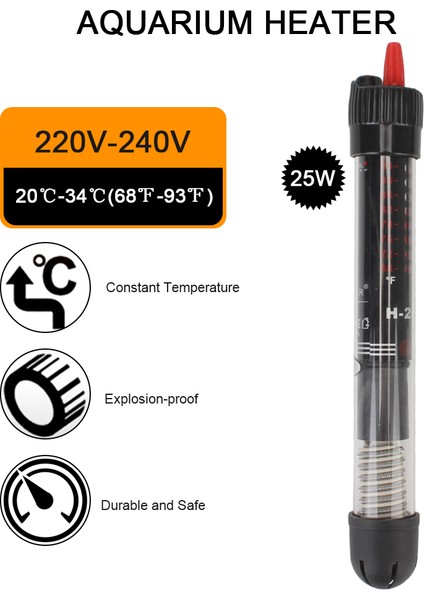 25W Akvaryum Termostatı Su Isıtıcı Çubuğu Dalgıç Isıtıcı Ayarlanabilir (Yurt Dışından) fiyatları