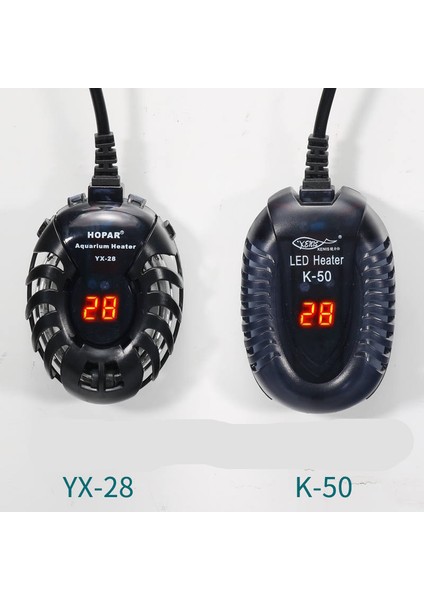 Yeni K50 25W Stili Au Fişi Küçük Balık Tankı Mini Isıtıcı Düşük Su Seviyeli Kaplumbağa Tankı LED Dijital Ekran Isıtıcı Otomatik Sıcaklık Patlama Koruma Isıtma (Yurt Dışından) fiyatları