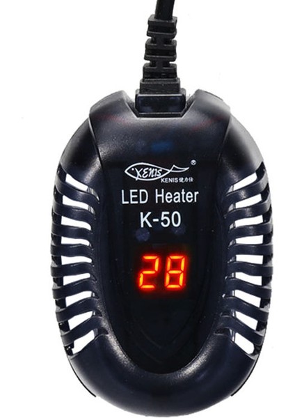 Yeni ZY-50W Stili 220V Ab Fişi Küçük Balık Tankı Mini Isıtıcı Düşük Su Seviyesi Kaplumbağa Tankı LED Dijital Ekran Isıtıcı Otomatik Sıcaklık Patlama Korumalı Isıtma (Yurt Dışından) modelleri