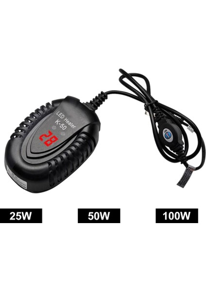 25W Tarzı Dijital Akvaryum Daldırma Isıtıcı Mini Sıcaklık Göstergeli Termostat (Yurt Dışından)