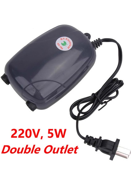 5W-TUBESTONEVALVE Stili Au Fişi 220V Sessiz Akvaryum Hava Pompası Mini Su Ürünleri Hava Kompresörü Balık Tankı Oksijen Yapıcı Pompası Akvaryum Aksesuarları Tek Çift Çıkışlı (Yurt Dışından) fiyatları