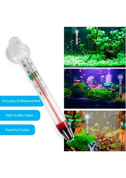 Beyaz Stil Cam Metre Akvaryum Balık Tankı Su Sıcaklık Termometresi Emme Kupası Dijital Ev Ce (Yurt Dışından) fiyatları