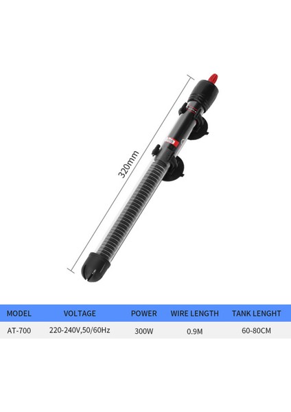 300W Tarzı Ab Fişi Nıcrew Akvaryum Isıtıcı Daldırma Balık Tankı Otomatik Su Isıtıcı Sabit Sıcaklık Isıtma Çubuğu Akvaryum Temel (Yurt Dışından)