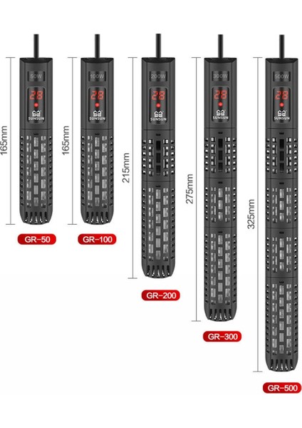 100W Tarzı Ingiltere Fiş Adaptörü Akvaryum Daldırma Isıtıcı Balık Tankı LCD Ekran Dijital Ayarlanabilir Su Isıtma Çubuğu Sabit Sıcaklık Kontrolü 500W (Yurt Dışından)