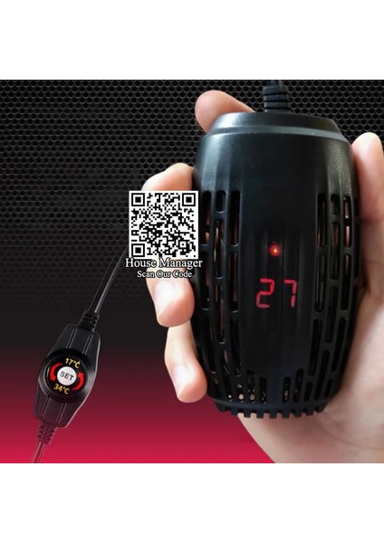100W Tarzı Ab Fiş Adaptörü 220V Ayarlanabilir Sıcaklık Termostat Isıtıcı Çubuk 25W Daldırma Akvaryum Balık Kaplumbağa Tankı Su Kontrolü (Yurt Dışından)