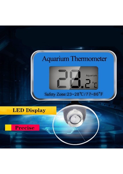 Akvaryum Termometresi LCD Dijital Su Geçirmez Termometre Emme Kupası ile Balık Tankı Su Sıcaklığı Betta Gibi Balıklar Için (Yurt Dışından) fiyatları