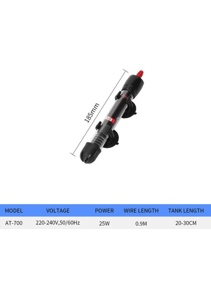 25W Tarzı Ab Fişi Nıcrew Akvaryum Isıtıcı Daldırma Balık Tankı Otomatik Su Isıtıcı Sabit Sıcaklık Isıtma Çubuğu Akvaryum Temel (Yurt Dışından)