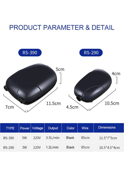 3W Tarzı Ab Fişi Akvaryum Hava Pompası Balık Tankı Mlent Kompresör Tek Çift Çıkış Oksijen Pompaları Akvaryumlar Su Ürünleri Aksesuarları 220V 3W 5W (Yurt Dışından) indirimleri