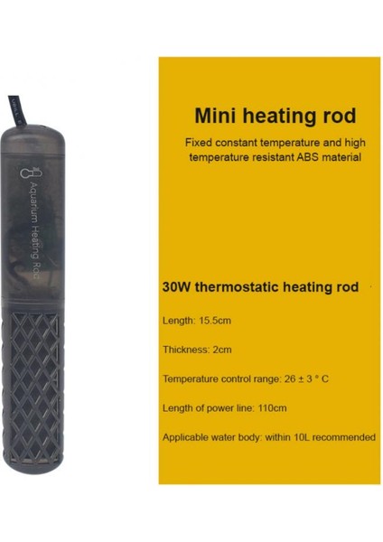 30W Tarzı Abd Ab Otomatik Sıcaklık Termostatı Isıtıcı Çubuk Daldırılabilir Akvaryum Balık Tankı Su Isıtıcı (Yurt Dışından)