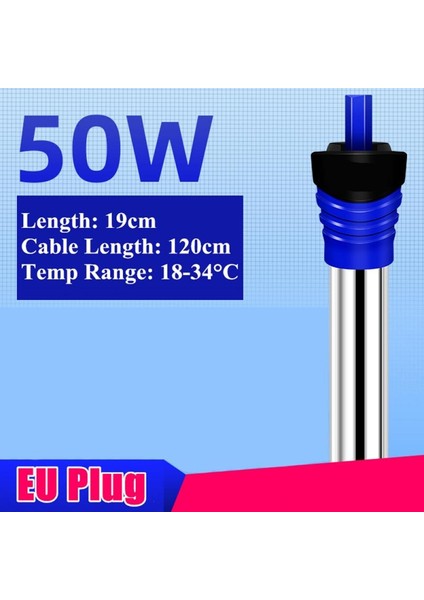 Ab 50W Tarzı Akvaryum Isıtıcı 50W Daldırma Balık Tankı Isıtıcı Sürekli Sıcaklık Isıtma Çubuğu Akvaryum Gerekli (Yurt Dışından)