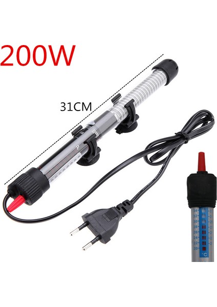 Cam 200W Tarzı Au Adaptör Fişi Otomatik Sabit Sıcaklık Isıtma Çubuğu Güç Tasarrufu Isıtıcı Akvaryum Daldırma Isıtıcı Balık Tankı Su Akvaryumu Kiti Isıtıcı (Yurt Dışından)