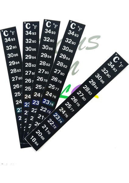 3 Adet Tarzı Gosterildigi Gibi Yapışkanlı Dijital Akvaryum Balık Tankı Buzdolabı Termometre Sticker Sıcaklık Ölçüm Sticker Araçları 5 Adet (Yurt Dışından)