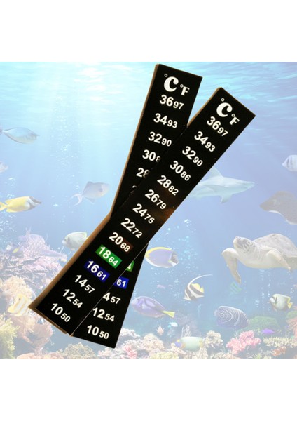 3 Adet Tarzı Gosterildigi Gibi Yapışkanlı Dijital Akvaryum Balık Tankı Buzdolabı Termometre Sticker Sıcaklık Ölçüm Sticker Araçları 5 Adet (Yurt Dışından)