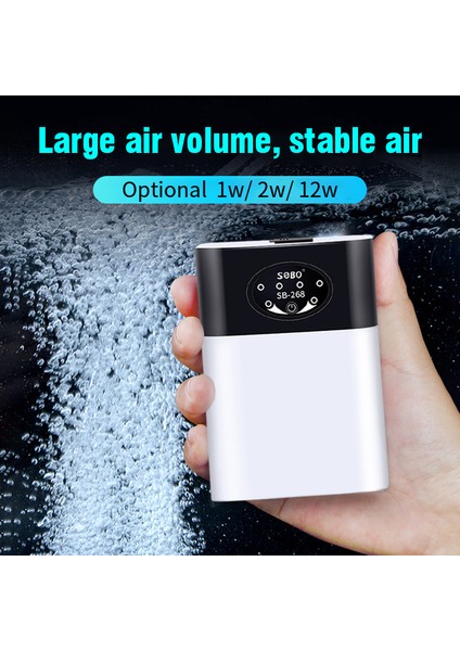 3W Set Stili Acdc Oksijen Pompası Pratik USB Şarj Edilebilir Taşınabilir Egzoz Hava Taşı Ultra Sessiz Hava Kompresörü Balık Tankı Akvaryum Için (Yurt Dışından) modelleri