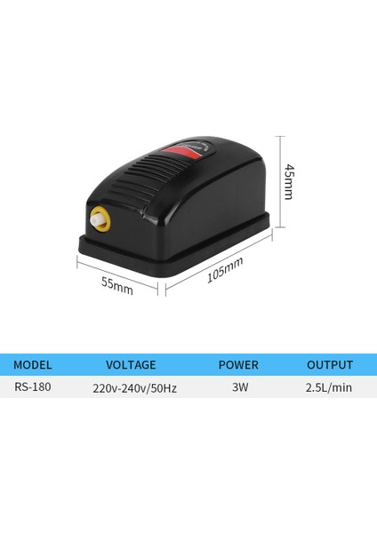 3WAAKSESUAR Stili 3W Balık Tankı Küçük Havalandırma Pompası Oksijen Pompası 220V Akvaryum Oksijen Pompası Sessiz Balık Üretim Havalandırma Pompası Ab Abd Ing Aus Fişi (Yurt Dışından) fiyatları