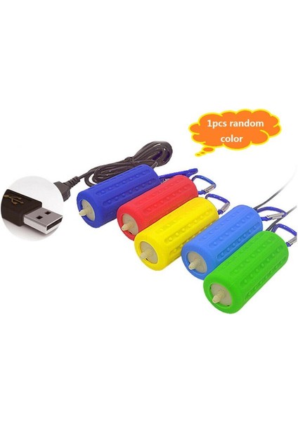 Rastgele Renk Stili Renkli Akvaryum Balık Tankı Oksijen Hava Pompası Sessiz Taşınabilir USB Mini Oksijen Hava Pompası Enerji Tasarruflu Malzemeler Evcil Hayvan Ürünü (Yurt Dışından)
