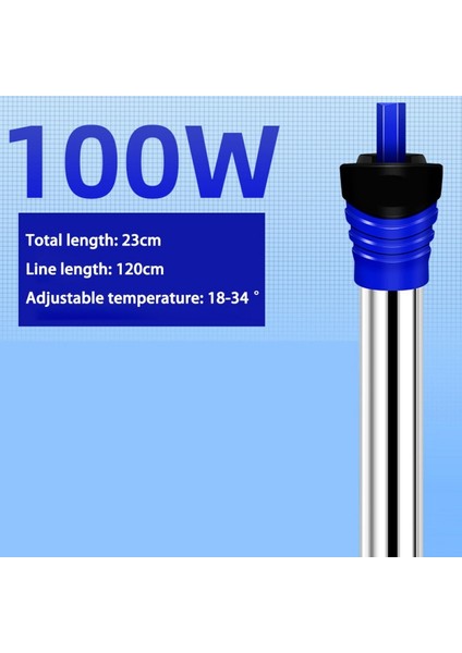 Sarı Stil Yeni Paslanmaz Çelik Ayarlanabilir Akvaryum Isıtıcı Daldırılabilir Termostat Isıtma Çubuğu Balık Tankı (Yurt Dışından)