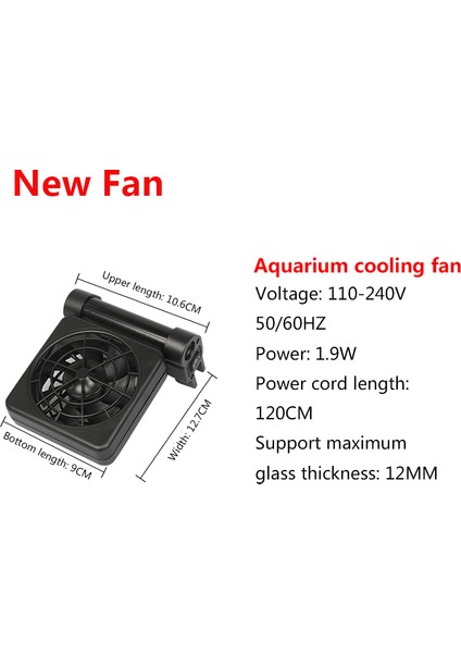 Yeni 1fan Stili Au Adaptör Fişi Boyu Akvaryum Balık Tankı Otomatik Sıcaklık Kontrol Fanı Tank Soğutma Akvaryum Fanı Su Soğutma Sessiz (Yurt Dışından)
