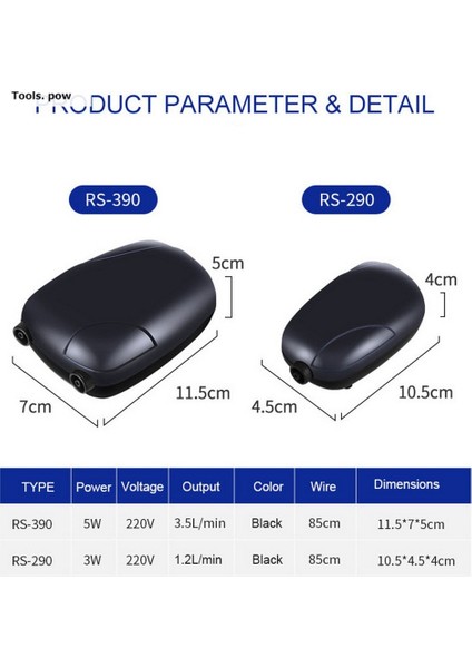 Bir Stil Akvaryum Hava Pompası Balık Tankı Mini Kompresör Tek Çift Çıkışlı Kontrol Valfı Tüp Su Ürünleri 220V 3W 5W Için Balık Tankı - (Yurt Dışından)