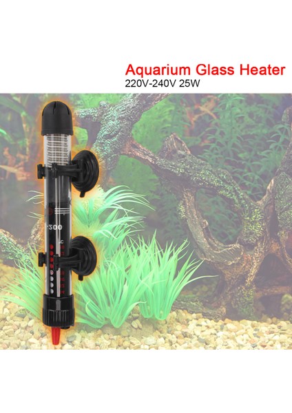 Dalış Isıtıcı Akvaryum Su Isıtma 25W Ayarlanabilir Sıcaklık Isıtıcı Çubuk Termostatlı (Yurt Dışından)