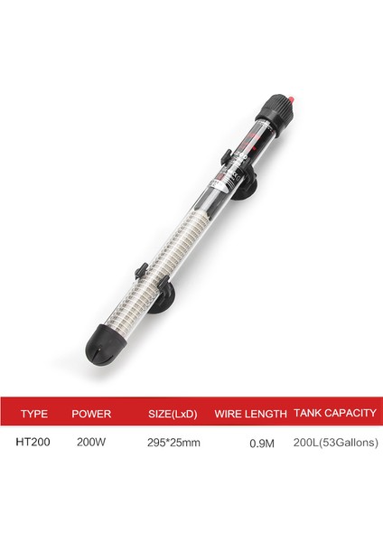 200W Tarzı AC110V-ABD Fişi Zrdr Otomatik Sabit Sıcaklık Isıtma Çubuğu Güç Tasarrufu Isıtıcı Akvaryum Isıtıcı Balık Tankı Su Akvaryum Aksesuarları (Yurt Dışından)