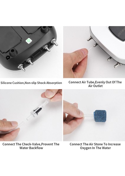 3.5W Tarzı Au Fişi 2W 3W 8W Akvaryum Hava Pompası Balık Tankı Mlent Kompresör Tek Çift Çıkış Oksijen Pompaları Akvaryumlar Sualtı Aksesuarları (Yurt Dışından) fırsatları