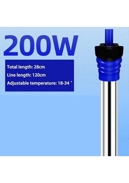 Ab Plug2 Stili Yeni Paslanmaz Çelik Ayarlanabilir Akvaryum Isıtıcı Daldırılabilir Termostat Isıtma Çubuğu Balık Tankı (Yurt Dışından)