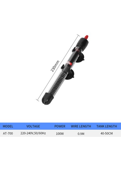 100W Tarzı Ab Fişi Nıcrew Akvaryum Isıtıcı Daldırma Balık Tankı Otomatik Su Isıtıcı Sabit Sıcaklık Isıtma Çubuğu Akvaryum Temel (Yurt Dışından)