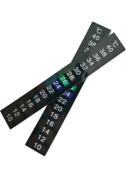 Siyah Stil Çift Ölçekli Akvaryum Termometresi Balık Tankı Sıvı Sıcaklık Test Cihazı Sticker Fahrenheit Dijital LCD Ekran Yapışkan Şerit (Yurt Dışından)
