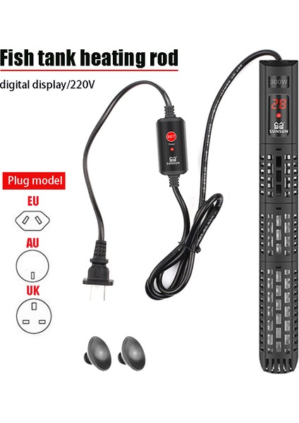 100W Tarzı Ab Fişi Akvaryum Daldırma Isıtıcı Balık Tankı LCD Ekran Dijital Ayarlanabilir Su Isıtma Çubuğu Sabit Sıcaklık Kontrolü 220V (Yurt Dışından) fiyatları