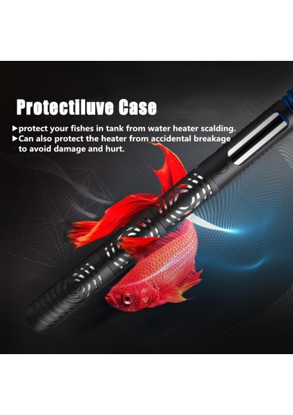 Koruyucu Kılıf Stili Akvaryum Otomatik Sabit Sıcaklık Isıtma Çubuğu Enerji Tasarruflu Isıtıcı Paslanmaz Çelik Isıtma Balık Tankı Akvaryum Aksesuarları (Yurt Dışından)