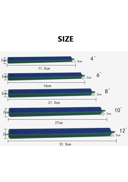8 Inç Tarzı S Beden 5 Boyut Hava Pompası Kum Taşı Akvaryum Oksijen Pompası Taze Hava Taşı Balon Çubuğu Akvaryum Balık Tankı Havalandırma Pompası (Yurt Dışından)