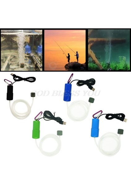 Mavi Stil Taşınabilir Mini USB Akvaryum Balık Tankı Oksijen Hava Pompası Sessiz Enerji Tasarrufu Kompresör Sucul Terraryum Aksesuarları (Yurt Dışından) fiyatları