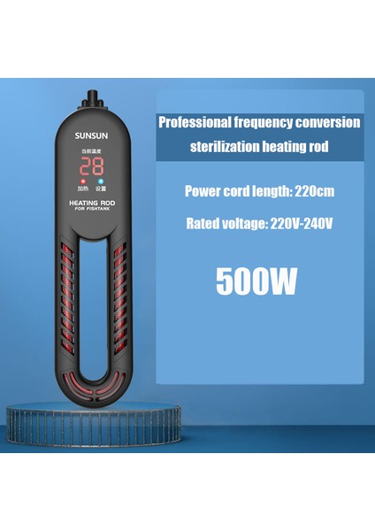 No.2 Tarzı Au Standardı LED Dijital Sıcaklık Kontrollü Akvaryum Isıtıcısı Süzülebilir Balık Tankı Isıtıcısı Süs Tuzlu Veya Tatlı Su Akvaryumları Için (Yurt Dışından)