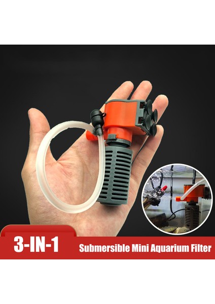 XL-777 Stili 3W 5W Mini Akvaryum Iç Filtreleri 3-In-1 Daldırma Su Pompası Filtre Oksijen Dolaşımı Balık Kaplumbağa Tankı Için 220V (Yurt Dışından) modelleri