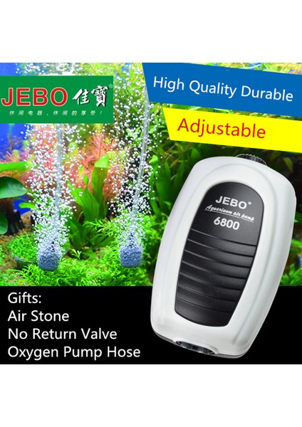 6800 Çift Çıkışlı Stil Ingiltere Fişi Jebo Düşük Desibel Akvaryum Hava Pompası Ayarlanabilir Hava Hacmi Hava Kompresörü Oksijen Hava Pompası Tek ve Çift Çıkışlı (Yurt Dışından) fırsatları