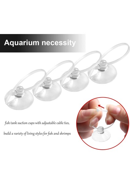 Akvaryum Emme Kupası Balık Tankı Emme Kupası Klibi Emme Kanca Ayarlanabilir Kablo Bağları Bitki Bağlama Yosun Karides Yuvası (Yurt Dışından) fiyatları