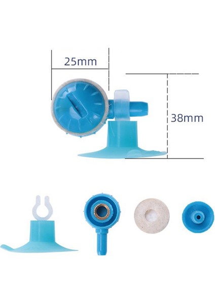 Mavi Stil 2 Adet Hava Pompası Aksesuarları Ayarlanabilir Hava Kabarcığı Havalandırma Güçlendirici Emme Kupasıyla Akvaryum Balık Tankı Pompası Oksijen Hidroponik Için (Yurt Dışından)