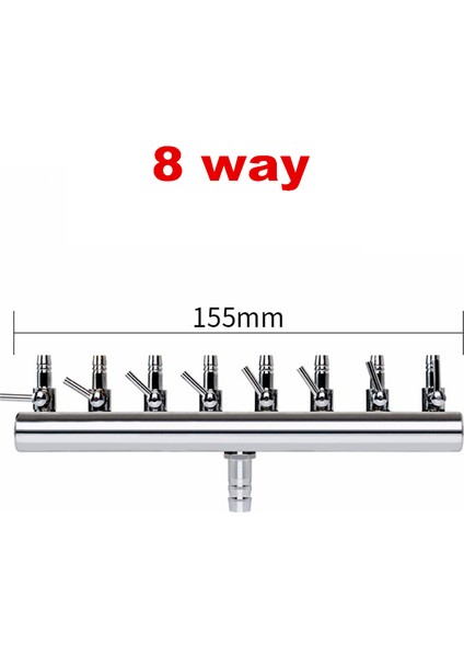8 Yollu Stil 1 Parça Paslanmaz Ayarlanabilir Akvaryum Hava Bölücü Balık Tankı Hava Kontrolü Kontrol Vanası Ayırıcı Akvaryum Hava Pompası Aksesuarları 8mm'den 4mm'ye (Yurt Dışından)