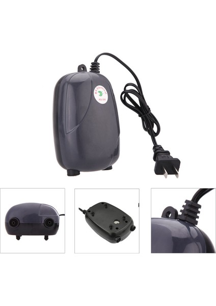 3W-TEK Stil Au Fişi 220V Sessiz Akvaryum Hava Pompası Mini Su Ürünleri Hava Kompresörü Balık Tankı Oksijen Yapıcı Pompası Akvaryum Aksesuarları Tek Çift Çıkışlı (Yurt Dışından) fırsatları