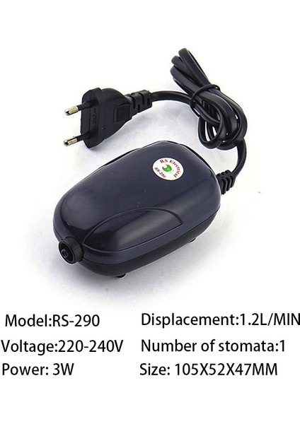RS-390 Stili Au Adaptör Fişi Sessiz 220V W Akvaryum Hava Pompası Balık Tankı Mini Aerator Oksijen Pompası Tek Çift Çıkışlı Hava Pompası Akvaryum Aksesuarları (Yurt Dışından) indirimleri