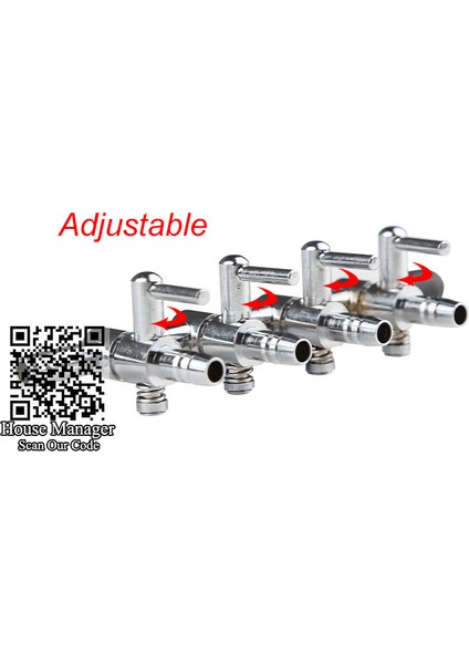 Ad-02 52MM Stili Paslanmaz Çelik Akvaryum Hava Pompası Valf Kontrolü, Paslanmaz Çelik Hava Kontrol Anahtarı, Oksijen Tüp Boru Için Hava Ayarı Bölücü Akışı Düzenleyici (Yurt Dışından) fırsatları