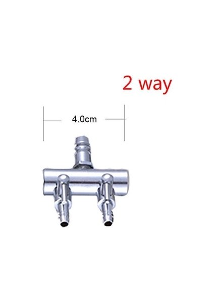 2 Kafa Stili Gümüş Rengi Hava Pompası Bölücüleri Paslanmaz Çelik Metal Hava Dağıtıcıları Hava Akışını Dağıtır Giriş 8mm ve Çıkış 4mm Balık Akvaryumu Aksesuarları (Yurt Dışından)