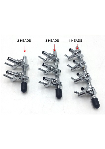 2 Kafa Stili Gümüş Rengi Hava Pompası Splitter Paslanmaz Çelik Oksijen Pompası Akvaryum Aksesuarları Hava Dağıtıcılar Arayüzü 4mm Balık Tankı Aksesuarları (Yurt Dışından) fırsatları