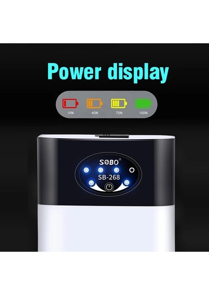 1 Delik 1W 15H Tarzı Akvaryum Hava Pompası Balık Tankı Acdc Ah Ultra Düşük Gürültü Mini Kompresör Oksijen Pompası USB Şarjlı Dışarıda Balık Tutma Kamp Yapma (Yurt Dışından)