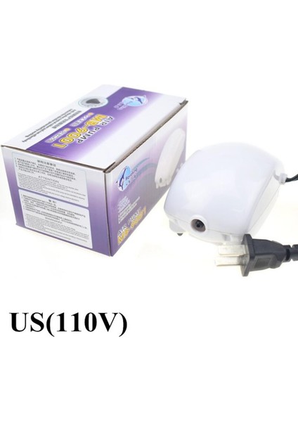 Abd Düz Fiş 110V Stili Ultra Sessiz Akvaryum Balık Tankı Oksijen Hava Pompası Sessiz Balık Tankı Hava Taşıyıcısı Hortum Hidroponik Oksijen Plakası Akvaryum Aksesuarları (Yurt Dışından)