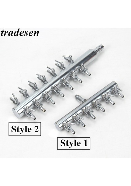 Stil 2 Stili 6 Yol Akvaryum Aksesuarları Yolları Akvaryum Inline Hava Bölücü Kontrol Valfi 4*6mm Oksijen Pompası Hortumu Için Giriş DIA8MM (Yurt Dışından)