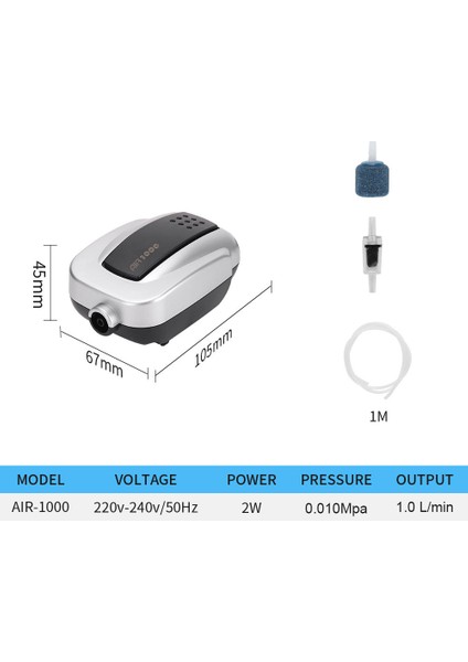 2W Aksesuar Stili Au Fişi 2W 3W 8W Akvaryum Hava Pompası Balık Tankı Mlent Kompresör Tek Çift Çıkış Oksijen Pompaları Akvaryumlar Sualtı Aksesuarları (Yurt Dışından)